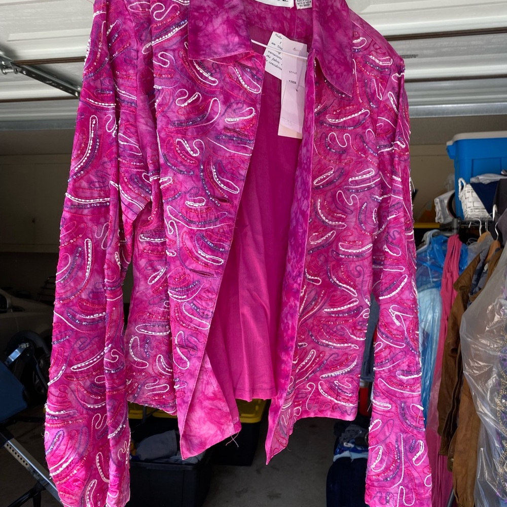 Anage Pink Silk Top